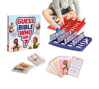 sixiwtotob Bible Who Am I Game, Board Bible Game With 24 Characters, Bibles Trivia Learning Supplies Christian Catholic Gift For Sunday School, Youth Group And Teens