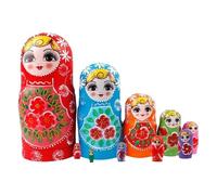 sixiwtotob Nesting Dolls | 10-Piece Wooden Educational Toys,Hand Painted Russian Nesting Dolls | for Education Learning Entertainment Boys Girls Children Home School Christmas