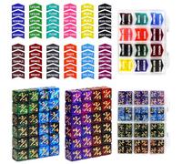 SIXPOINTS 108PCS 12mm MTG Counter Dice +1/+1 Tokens 6 Sided Dice & MTG Keyword Counters Tokens Set for Magic The Gathering, MTG, TCG, Card Games Accessories (4 Color Dices#D + MTG Keyword Counters)