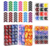 SIXPOINTS 108PCS 12mm MTG Counter Dice +1/+1 Tokens 6 Sided Dice & MTG Keyword Counters Tokens Set for Magic The Gathering, MTG, TCG, Card Games Accessories (4 Color Dices#E + MTG Keyword Counters)