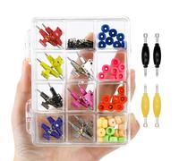 SIXPOINTS 148 Pieces DIY Fingerboard Making Kit Case-31mm Multicolour Trucks,Wheel, Screws,Nuts,Spanner,Compatible with Most Finger Board Repair Replace Tool (Multicolour Trucks Repair Box)