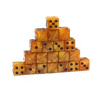 SIXPOINTS 20 Pieces 16mm Blank 6th Side Dice,DIY Write on Cubes Sixth Side Dice Compatible with War Game Board Games,D&D RPG MTG Table Game Card Gaming Accessories