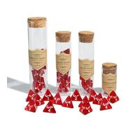 SIXPOINTS 24PCS Red D4 Dice Bulk Cone Transparent 4 Sided 0.8 Inch Dice Sets for a Dungeon and Dragons Themed Healing Potion,Mini Role Playing for Board Table RPG,D&D Gaming Games Toys