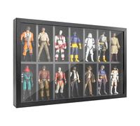 SIXPOINTS 3.75 inch Action Figures Clear Display Case,12 Compartments Wall-Mounted Doll Storage Box Fit for 1/18 Scale Star Wars Black Series /Marvel Legends /DC/ GI Joe etc Figure Toy