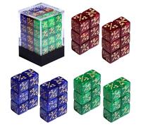 SIXPOINTS 36Pcs 12mm MTG Counter Dice Plus 1 Life Counters +1/+1 Tokens 3 Color 6 Sided Dice Set with Case for Magic The Gathering, MTG, TCG, Card Games Accessories (MTG 12mm +/- Dice Counters#C)