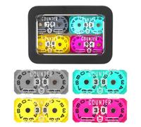 SIXPOINTS 4PCS Twin Digits Life Counters Health Tracker Compatible with Magic The Gathering Commander Deck, LCG/RPG/D&D/MTG/CCG/TCG Gaming Table Games