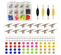 SIXPOINTS DIY Fingerboard Making Kit Case -14Pcs 31mm Trucks,48Pcs Multi Colour Wheel, 60Pcs Screws,30Pcs Nuts,4Pcs Spanner Tool,Compatible with Most Finger Board Repair Replace Tool