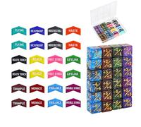 SIXPONTS 48 Pieces 12mm MTG Dice Abilities -1/+1 Life Counters Dices & MTG Keywords Counter Tokens Set Compatible with Magic The Gathering, TCG, Card Games Accessories (# A Dices & Keyword Counters)
