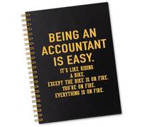 Sixrip Being An Accountant Is Easy 160 Pages Lined Spiral Notebook, Funny Accountancy Notebook for Coworker, Tax Season Appreciation Gifts for CPA Colleague, Graduation Gifts for Accountant Student