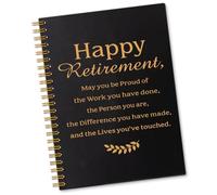 Sixrip Happy Retirement 160 Pages Lined Spiral Notebook, Funny Coworker Leaving Gifts, Going Away Gifts for Coworker Women Men, Retirement Journal for Colleagues Boss, Appreciation Present for Retiree