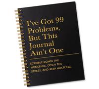 Sixrip I've Got 99 Problems But This Journal Ain't One 160 Pages Lined Spiral Notebook, Humor Office Gifts for Coworker Manager, Christmas Birthday Appreciation Gifts for Friends Family Colleague