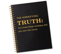 Sixrip The Truth 160 Pages Lined Spiral Notebook, Funny Ruled Hardcover Notebook for Work, Sarcastic Office Gifts for Coworker Colleague, Appreciation Gifts for Employee Staff Intern