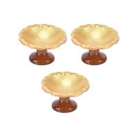 SIXRUN 1:12 Scale Dollhouse Miniature Fruit Plate Set 3pcs Mini Fruit Tray Dishware with Lifelike Details for Dollhouse Kitchen Dining Room Decor