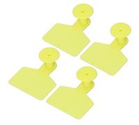 SIXRUN 100 Ear Tags for Cattle Calves Livestock Identification Yellow Plastic Ear Tags with Writing for Farm Animal Management