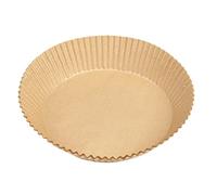 SIXRUN 100 Pcs Air Fryer One Time Paper Liner Oil Proof Parchment Baking Paper, Round Design, Easy to Use, Perfect for Air Fryer, Microwave Oven, Oven Cooking (Natural Color)