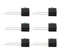 SIXRUN 100Pcs LED Holder Plastic 3mm LED Lampshade 90 Degree Bend Single Hole Lamp Holder DC 1.8 to 2.2V 94V 0 94V 2 for PCB Mount Industrial Control Use (Green Light)
