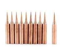 SIXRUN 10Pcs Copper Soldering Iron Tips, Super Needle Point for Low Temperature Soldering for 936 937 938 969 8586 852D Soldering Station