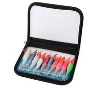 SIXRUN 10Pcs Simulation Shrimp Bait, Whole Fish Shape Streamline Design with Double Squid Reinforced Hook for Fishing Lure Accessories