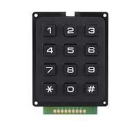 SIXRUN 12 Key Keyboard Module, ABS 3x4 Membrane Switch Keypad with 0-9 Numerals for Microcontroller Projects, Compact External Design Easy Connect for DIY Electronics