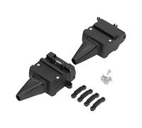 SIXRUN 12 Pin Flat Trailer Connector, ABS Metal Heavy Duty Towing Plug for Trailers RVs, Easy Installation with Clear Wiring Instructions