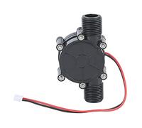 SIXRUN 12V 10W DC Water Turbine Generator Black ABS Micro Hydroelectric with Dual Magnetic Coupling Clutch for LED Lights and Smart Faucets