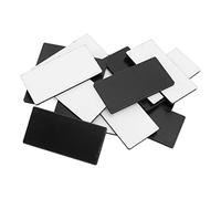 SIXRUN 16pcs Blank Name Badges for DIY MDF Material with Pin Back Custom Name Tags for Work Conference