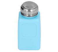 SIXRUN 200ml Press Type Solvent Dispenser, ESD Anti Static Bottle with Stainless Steel Lid for Acetone IPA Oil Dispensing in Labs Workshops (Blue)