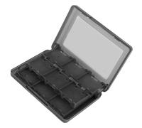 SIXRUN 22 3DS Card Cartridge Holder, Storage Box for DS/DSI Games, Protects From Dust, Fits 2 SD/TF Cards + Styluses, Pocket Design, Made of Eco-friendly PP Material (Black)