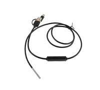 SIXRUN 3 in 1 USB Endoscope Type C Borescope Camera 3.9mm Lens 1280x720 HD 6 Adjustable LED Lights IP67 4 to 10cm for Pipe Auto Repair Inspection (1 meter soft cord)