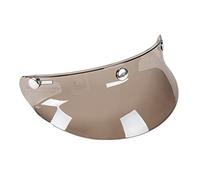 SIXRUN 3 Snap Visor Shield Lens Flip Up Wind for Open Face Motorcycle Helmet with AntiUV Antifog Antiscratch Retro Design Universal Fit (Coffee)