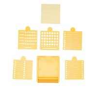 SIXRUN 3x3 Notes Holder, ABS Plastic Note Holder with 5 Templates, Ideal Present for Students Teachers Colleagues, Organize Daily to Do Lists (Yellow)