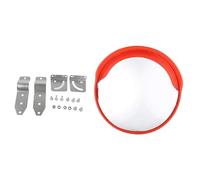 SIXRUN 45cm Wide Angle Convex Traffic Mirror, Road Driveway Safety Mirror with Mounting Hardware, for Warehouses Hospitals Factories Car Parks