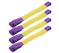 SIXRUN 4pcs Alloy Wheel Straps Recovery Wheel Securing Straps Trailer with Advanced Dual Edge Protection for Heavy Duty 5ton 11023lb Capacity