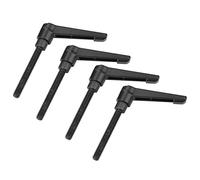 SIXRUN 4Pcs Zinc Alloy Adjustable Handle, Machine Hand Knob with Threaded Stud for Mechanical Equipment, Packaging Machinery, Welding Equipment (Screw length 50MM)