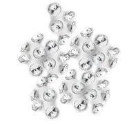 SIXRUN 50PCS Rhinestone Crystal Buttons, Clear Transparent Shining Luxury Glass Buttons for DIY Craft Decoration, with 2 Sizes 20mm and 25mm for Wooden Furniture Sofa Costume (20mm)