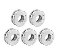 SIXRUN 5Pcs Plane Axial Thrust Ball Bearing 51100 | 10mm Inner Diameter 2RS Seal, Bearing Steel Construction, Stamping Cage, Convex Raceway, Single Column, 24mm Outer Diameter