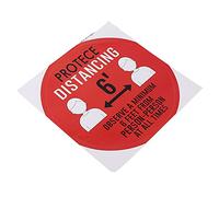 SIXRUN 5PCS Social Distancing Floor Stickers, Bright Colors, Easy to Apply, Removable for Public Areas Like Shops and Hospitals (Orange)