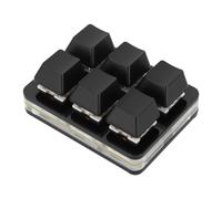 SIXRUN 6 Keys Macro Mechanical Keyboard Programmable Keyboard with RGB Lighting Hot-Swappable for Gaming Office with Type-C Port (Black)
