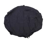 SIXRUN 600D Oxford Fabric Round Pit Cover Outdoor Firepit Cover Tearproof Built In with Elastic Hem Cord Adjustable Buckle for In Ground Stone Pits (S)