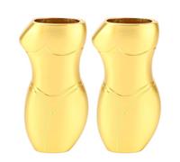 SIXRUN Aluminum Alloy 3D Human Shaped Lighter Holder Case, Lightweight and Durable, for Business Gifts,Human Shaped Lighter Case (Gold)