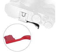 SIXRUN Aluminum Alloy Camera Thumb Grip, Lightweight Durable Hot Shoe Grip with Ergonomic Design, Compatible with Fuji X100F X100T XA5 (Red)