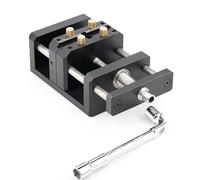 SIXRUN Aluminum Alloy Mini Bench Vise, Self Centered Woodworking Vise with Clear Scales for Alignment and Versatile Applications