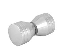 SIXRUN Aluminum Alloy Shower Door Handle Knob for 4-16mm Glass Doors | Chrome-plated, Ergonomic Pull, Includes Mounting Screws and Plastic Ring, Suitable for Bathroom or Office Glass Doors