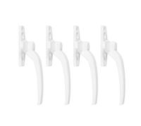 SIXRUN Aluminum Alloy Window Handle, Casement Window Lock for Flat Open External Push Windows, Wear Resistant Rust Resistant Hardware, Easy Install for Home Public Building Use (White)