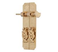 SIXRUN Antique Brass Cabinet Handles Retro Chinese Botanical Design Faceplate with Sturdy Anti Rust Finish for Cabinets Dressers Wardrobes