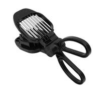 SIXRUN Banana Strawberry Cutter, Stainless Blades Fruit Slicing Tool for Kiwi Sausages Cucumbers Mushroom Soft Fruits Vegetables (Black)