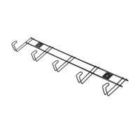 SIXRUN Bridle Hooks Wall Mounted 5 Hooks Heavy Duty Iron Coat Rack for Barn Stable Mudroom Entryway with Rustproof Design 31.5 Inch 2 Packs