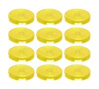 SIXRUN Button Cover for Kailh Cherry TTC Akko Glorious, 25.3mm (Yellow) | 12pcs Replacement Cover, 30mm Keyboard Hole Compatible, Frosted Anti-Slip, Fighting Game Accessory