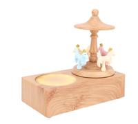 SIXRUN Carousel Speaker, Wireless Bluetooth 5.0 Speaker with Rotating Horses and Ambient Light, 1200mAh Battery for Home Bedroom Decor