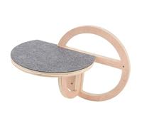 SIXRUN Cat Corner Shelf, Space Saving Solution, Safe Jumping Platform for Cat Exercise, Easy to Clean Solid Wood Furniture, 3 Screw Accessories